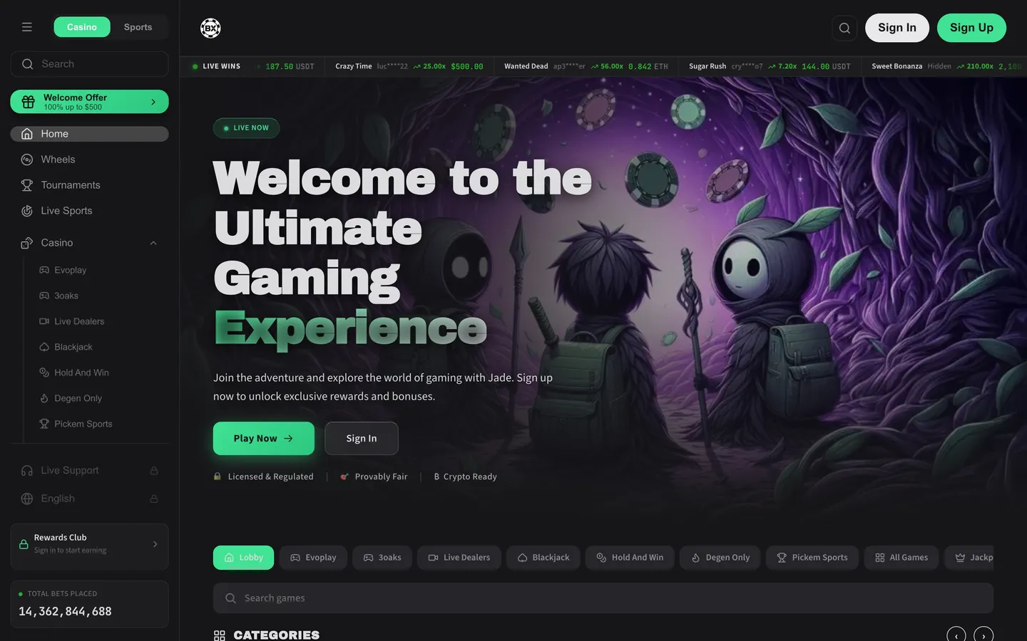 Buxholm rendered in the Jade theme