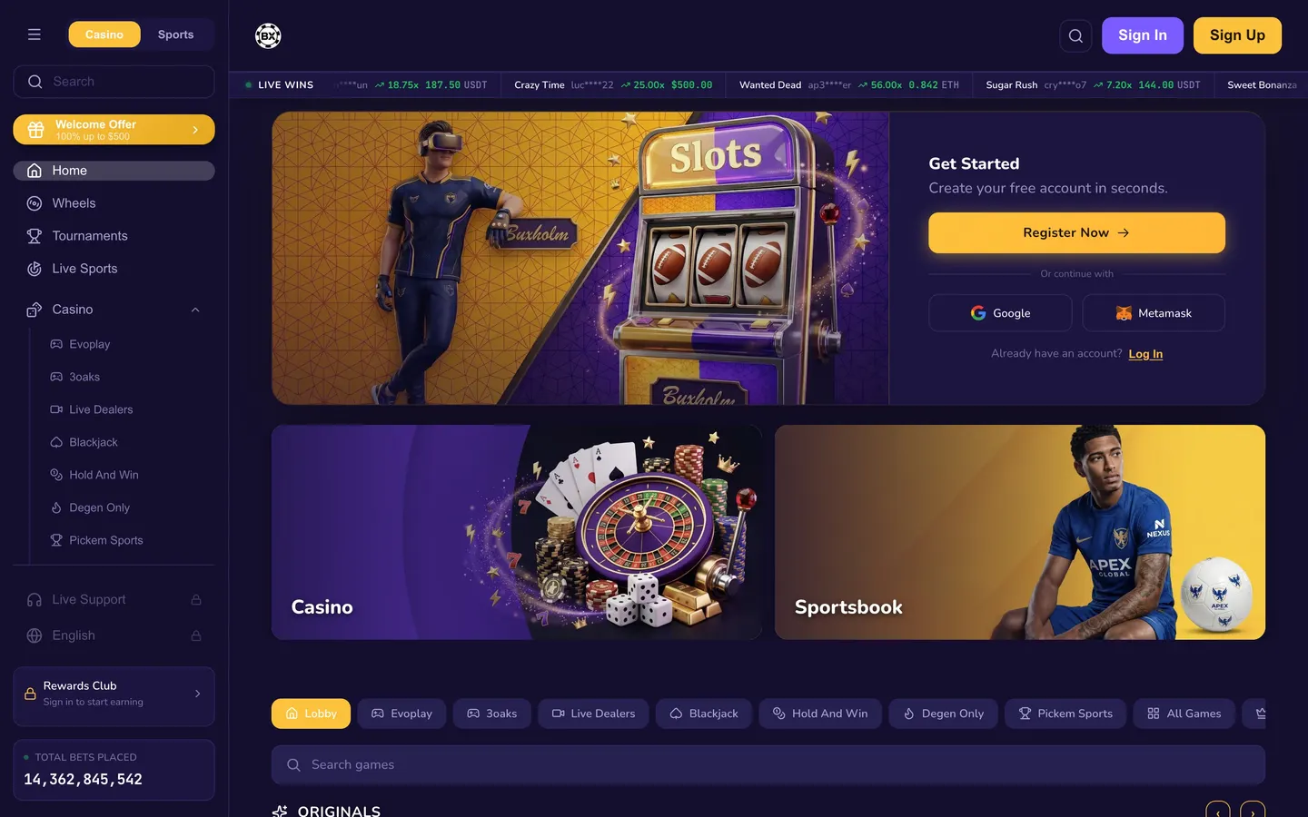 Buxholm rendered in the Nova theme